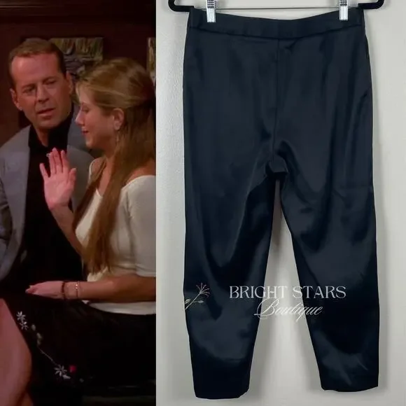 Rare Embroidered Cropped Pants ALT ASO Rachel Green Friends & Monica ALT - Picture 2 of 7